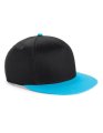 Snapback Cap Beechfield Youth Size Zwart-Surf Blauw
